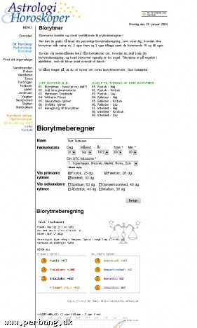 Biorhythm Calculator at www.astro.dk biorhythms.perbang.dk