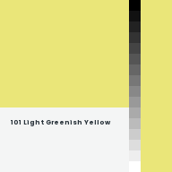 Color chip: 101 Light Greenish Yellow