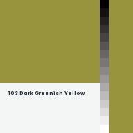Color chip: 103 Dark Greenish Yellow