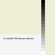Color chip: 11-0205 TPX Glass Green
