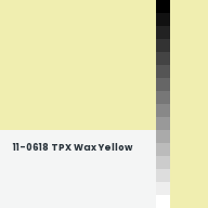 Color chip: 11-0618 TPX Wax Yellow