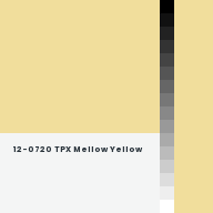 Color chip: 12-0720 TPX Mellow Yellow