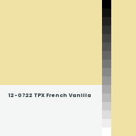 Color chip: 12-0722 TPX French Vanilla