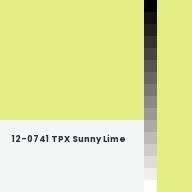 Color chip: 12-0741 TPX Sunny Lime