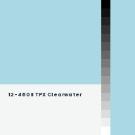 Color chip: 12-4608 TPX Clearwater