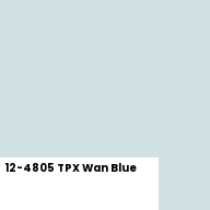 Color chip: 12-4805 TPX Wan Blue