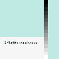Color chip: 12-5409 TPX Fair Aqua