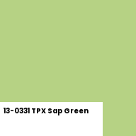 Color chip: 13-0331 TPX Sap Green