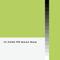 Color chip: 13-0442 TPX Green Glow
