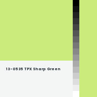 Color chip: 13-0535 TPX Sharp Green