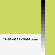 Color chip: 13-0540 TPX Wild Lime