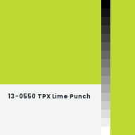 Color chip: 13-0550 TPX Lime Punch