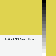 Color chip: 13-0648 TPX Green Sheen