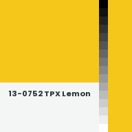 Color chip: 13-0752 TPX Lemon