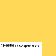 Color chip: 13-0850 TPX Aspen Gold