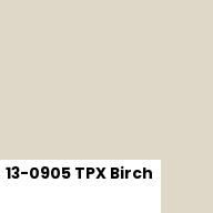 Color chip: 13-0905 TPX Birch