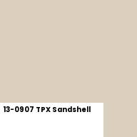 Color chip: 13-0907 TPX Sandshell