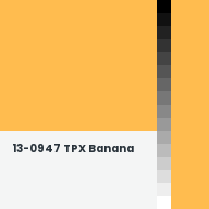 Color chip: 13-0947 TPX Banana