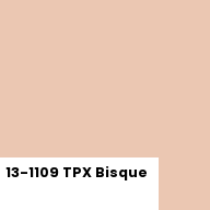 Color chip: 13-1109 TPX Bisque