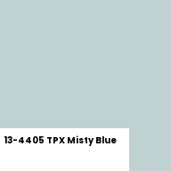 Color chip: 13-4405 TPX Misty Blue