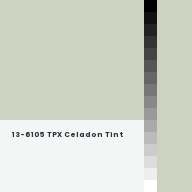 Color chip: 13-6105 TPX Celadon Tint