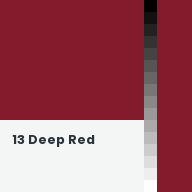 Color chip: 13 Deep Red