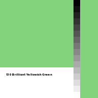 Color chip: 130 Brilliant Yellowish Green