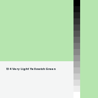 Color chip: 134 Very Light Yellowish Green