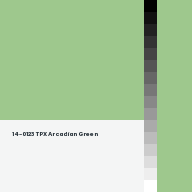 Color chip: 14-0123 TPX Arcadian Green