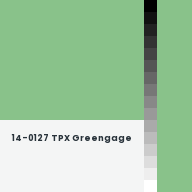 Color chip: 14-0127 TPX Greengage
