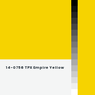 Color chip: 14-0756 TPX Empire Yellow