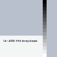 Color chip: 14-4106 TPX Gray Dawn