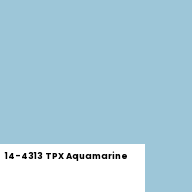 Color chip: 14-4313 TPX Aquamarine