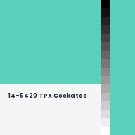 Color chip: 14-5420 TPX Cockatoo