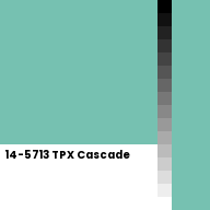 Color chip: 14-5713 TPX Cascade