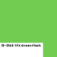 Color chip: 15-0146 TPX Green Flash