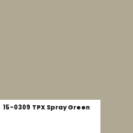 Color chip: 15-0309 TPX Spray Green