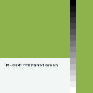 Color chip: 15-0341 TPX Parrot Green