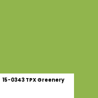 Color chip: 15-0343 TPX Greenery