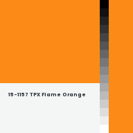 Color chip: 15-1157 TPX Flame Orange