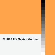 Color chip: 15-1160 TPX Blazing Orange