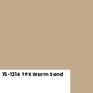 Color chip: 15-1214 TPX Warm Sand