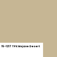 Color chip: 15-1217 TPX Mojave Desert