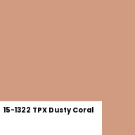 Color chip: 15-1322 TPX Dusty Coral