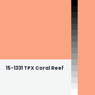 Color chip: 15-1331 TPX Coral Reef