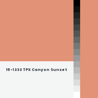 Color chip: 15-1333 TPX Canyon Sunset