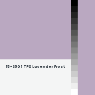 Color chip: 15-3507 TPX Lavender Frost