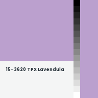 Color chip: 15-3620 TPX Lavendula