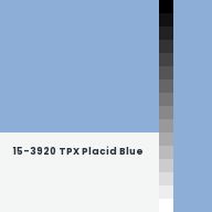 Color chip: 15-3920 TPX Placid Blue