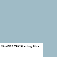 Color chip: 15-4309 TPX Sterling Blue